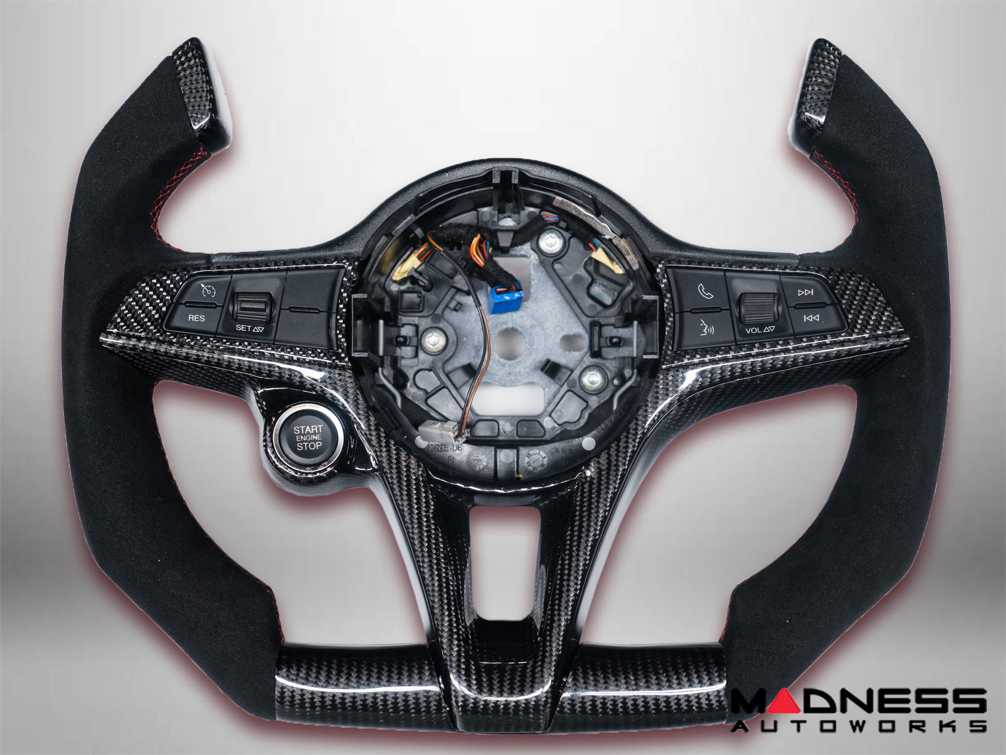 Alfa Romeo Stelvio Steering Wheel - Carbon Fiber - F1 Style 